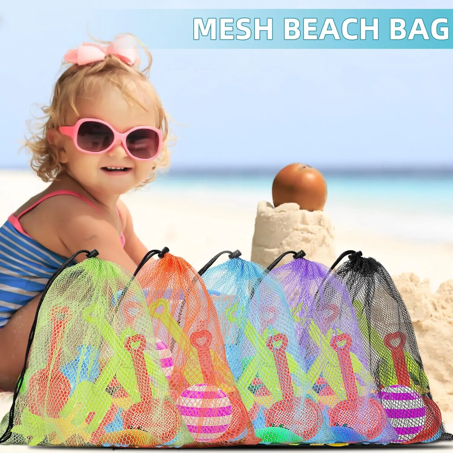 100PCS Drawstring Laundry Bags - Multicolor Nylon Mesh Gym, Travel, Beach & Storage Bags with Locking Closure for College, Gym, Yoga, Sport