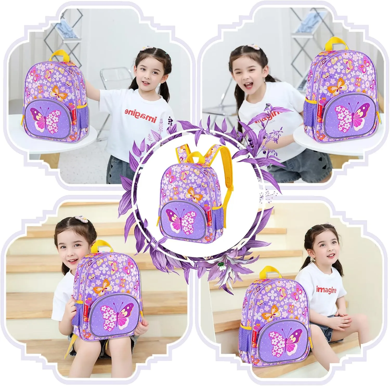12-Inch Preschool Backpack for Girls, Kids Backpack for Boys & Girls, Perfect for Daycare and Preschool, Age 2-5 Years