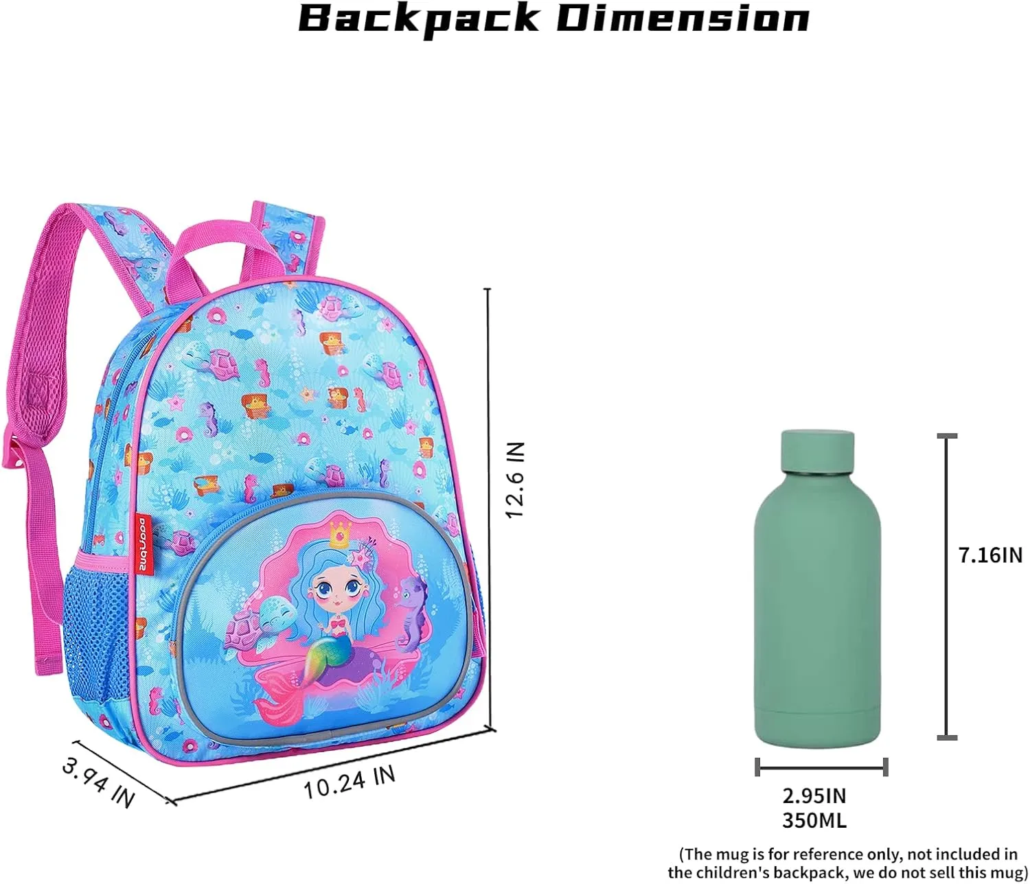 12-Inch Preschool Backpack for Girls, Kids Backpack for Boys & Girls, Perfect for Daycare and Preschool, Age 2-5 Years