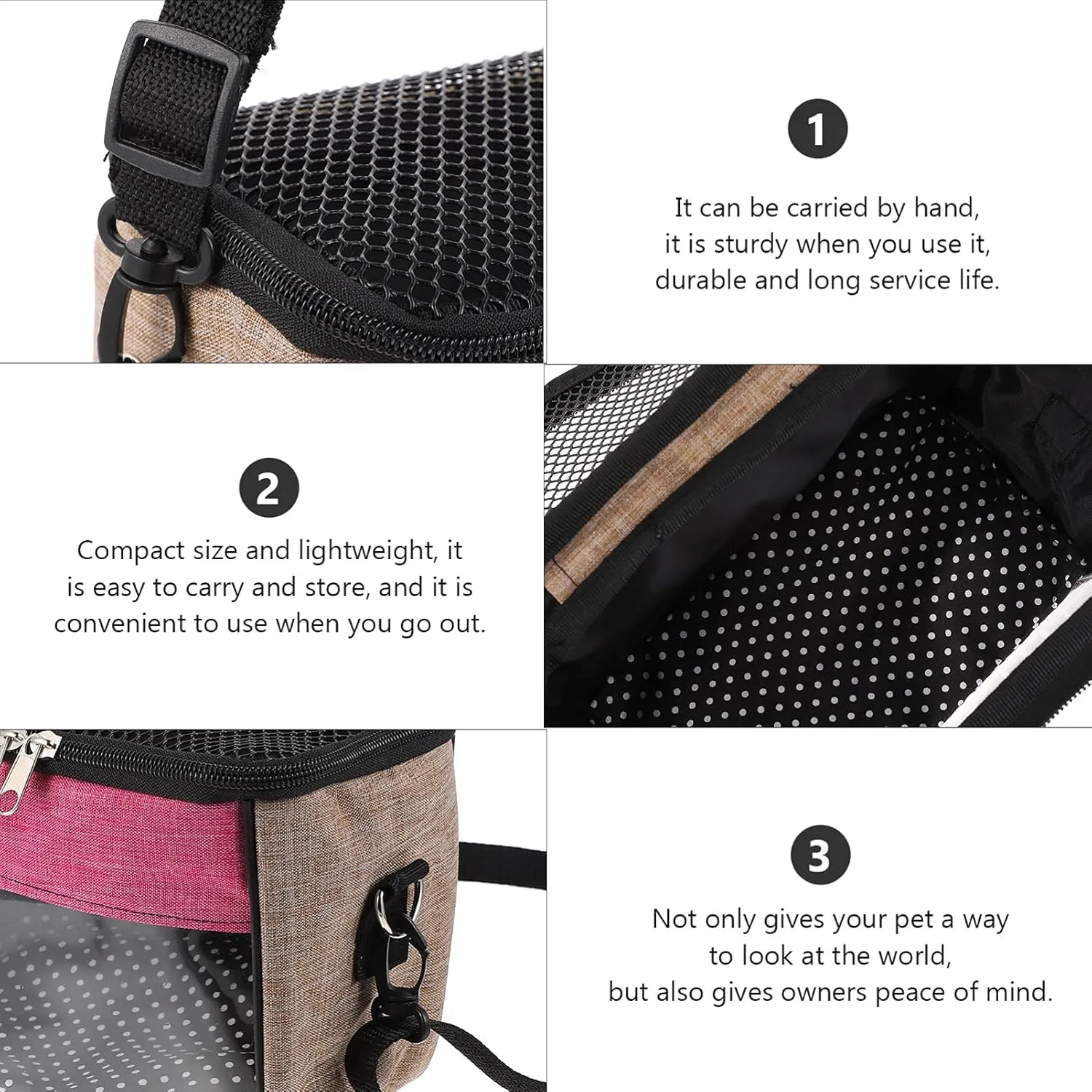 1pc Hamster Out Bag Outdoor Hedgehog Handbag Hamster Outdoor Bag Squirrel Sling Pet Carrier Cat Shoulder Bag Purses Hamster Carrier Bag Small Container Pink Small Dog Travel