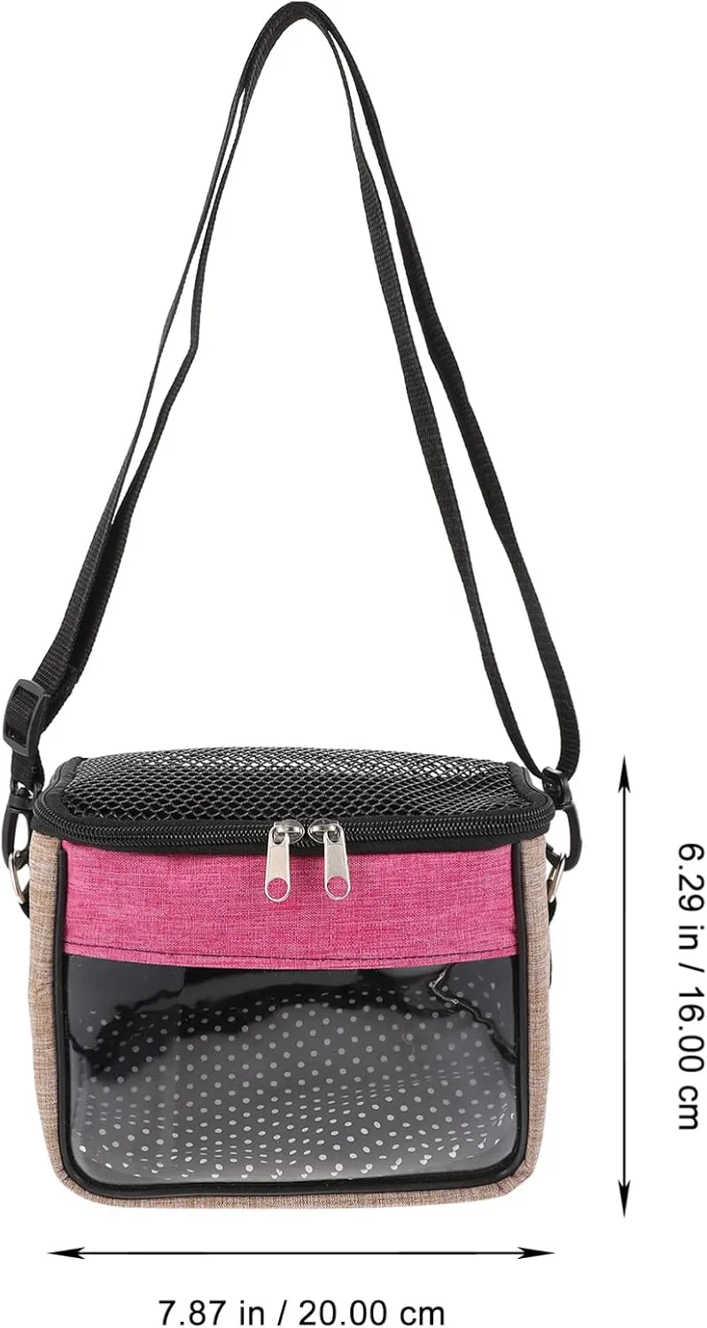 1pc Hamster Out Bag Outdoor Hedgehog Handbag Hamster Outdoor Bag Squirrel Sling Pet Carrier Cat Shoulder Bag Purses Hamster Carrier Bag Small Container Pink Small Dog Travel