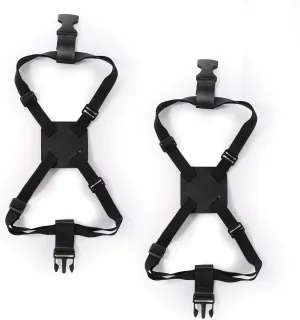 2 Pack Adjustable Luggage Bungee Straps - Elastic Travel Belt for Suitcases, Handbags & Carry-Ons | Secure Organizer with High Elasticity | Portable Waist Strap (Black)