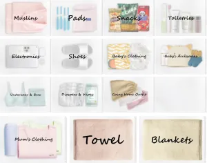 20 Pack Hospital Bag for Women Labor Delivery, Diaper Bag Organizing Pouches Maternity Hospital Essentials for Mommy Dad Newborn Baby First Time New Mom Must Haves