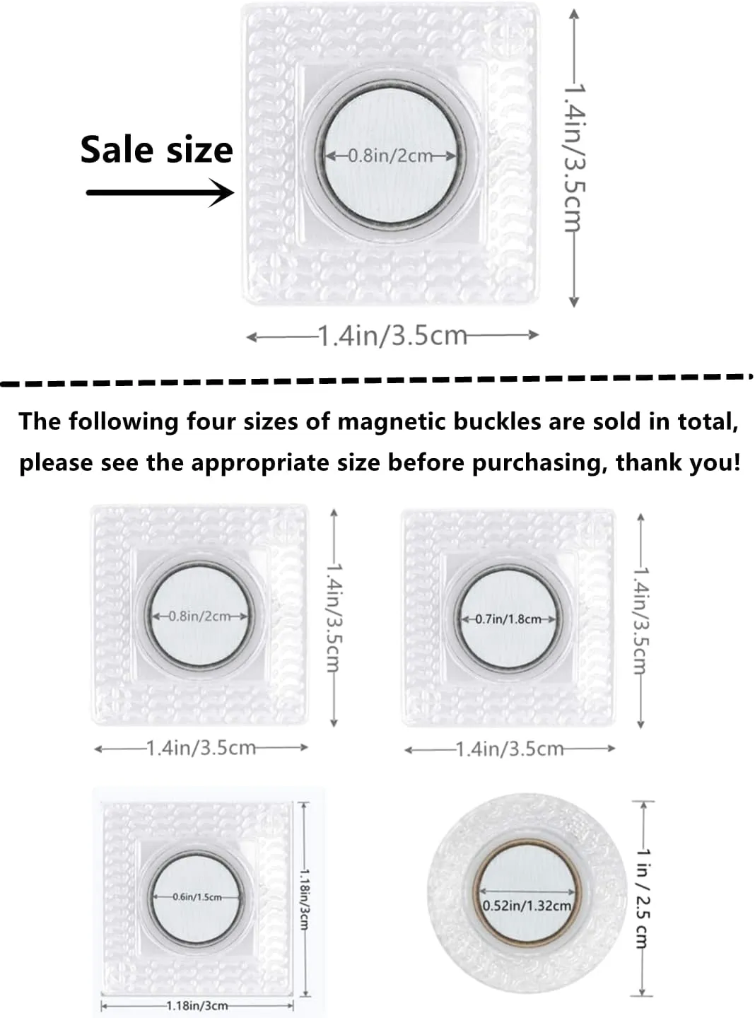 20 Pairs of Hidden Sewing Super Magnetic Snaps, PVC Hidden Sewing Wallet Closure Fasteners Magnetic Snaps Magnet Fasteners for Apparel Handbags Wallet Accessories DIY Craft Sewing Tools(1.4 Inch)
