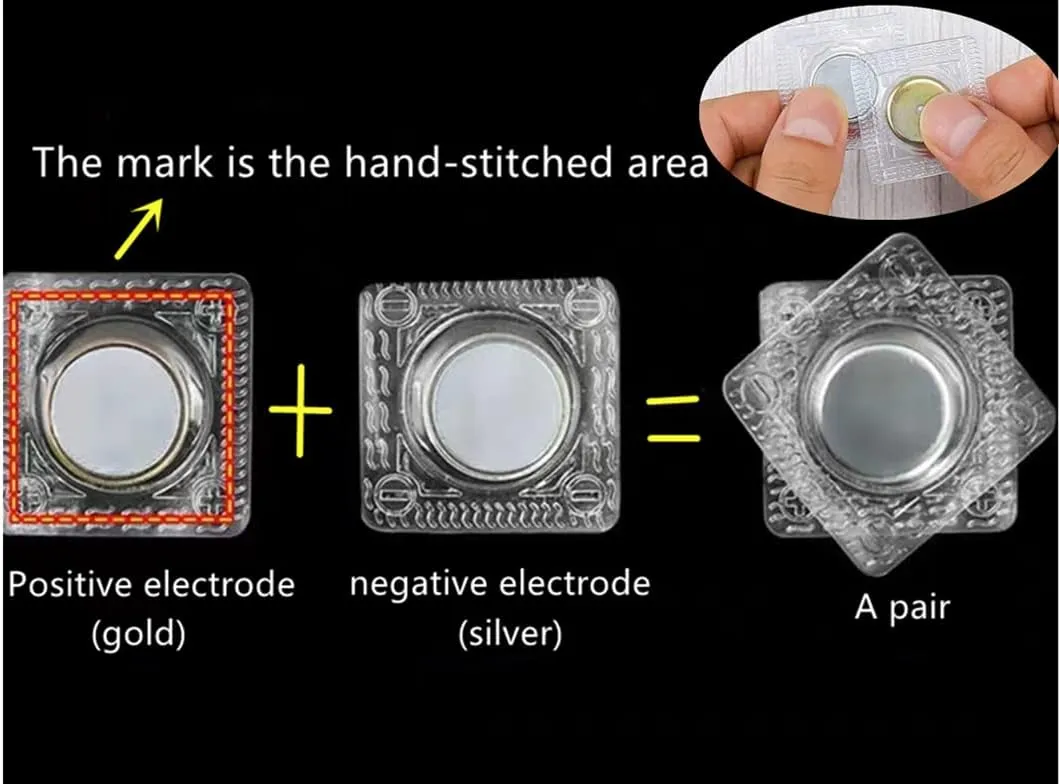 20 Pairs of Hidden Sewing Super Magnetic Snaps, PVC Hidden Sewing Wallet Closure Fasteners Magnetic Snaps Magnet Fasteners for Apparel Handbags Wallet Accessories DIY Craft Sewing Tools(1.4 Inch)