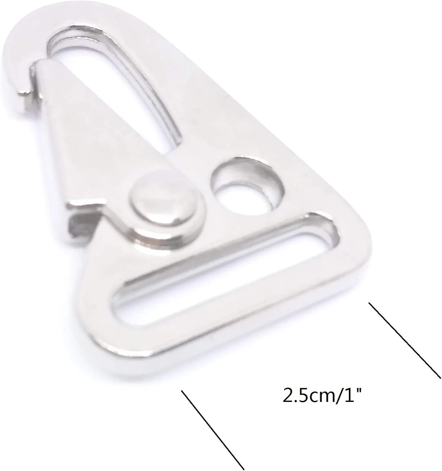 20 Pcs 1" 25mm HK Sling Clips Olecranon Hook Spring Gate Snap for Triglides D ring Webbing Strap Buckles
