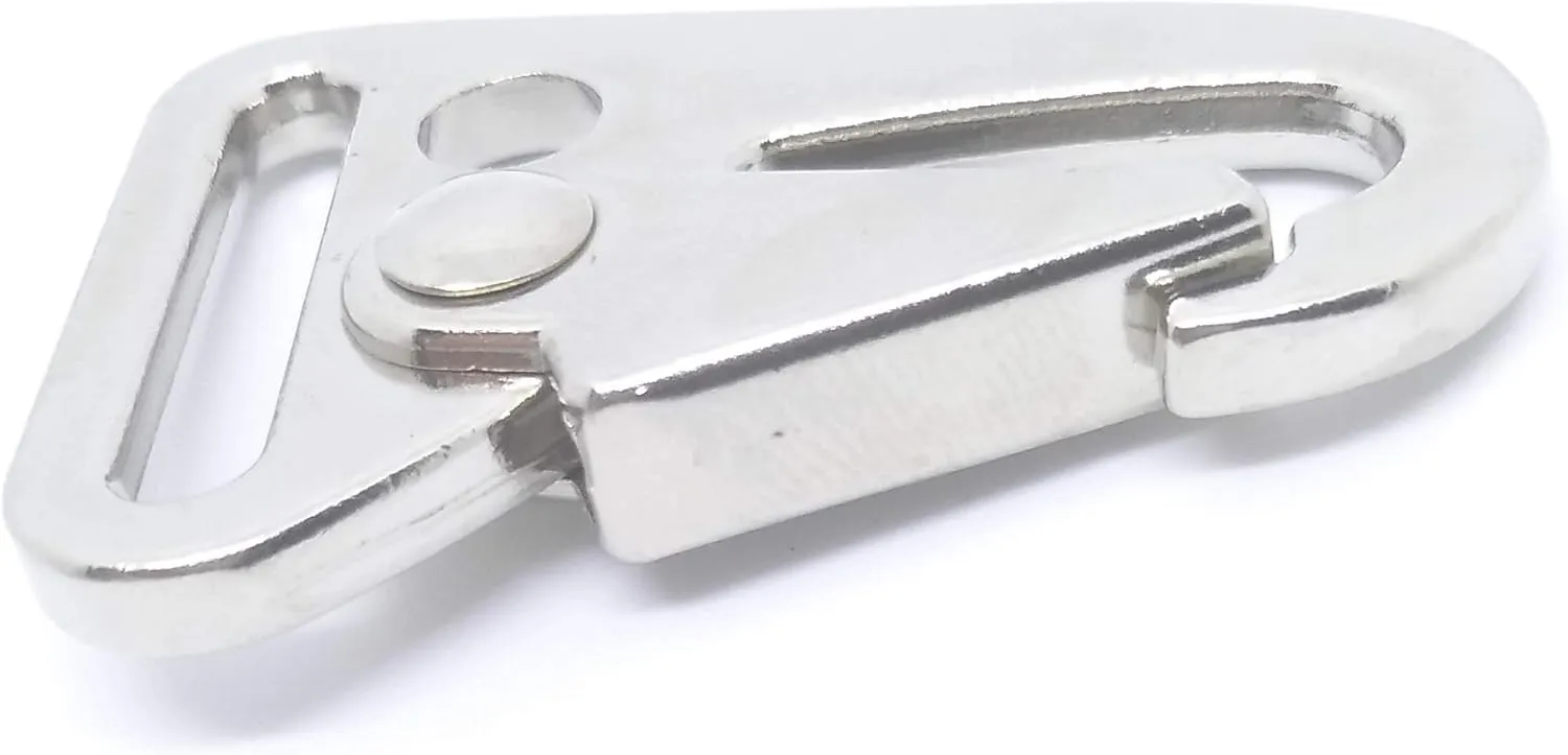 20 Pcs 1" 25mm HK Sling Clips Olecranon Hook Spring Gate Snap for Triglides D ring Webbing Strap Buckles