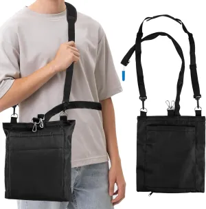 2000ml Catheter Bag Holder, Foley Catheter Bag Covers with Zipper Pipe Sleeve & Adjustable Strap, Secure Soft& Discreet for Nephrostomy Bag & Foley Catheter Users, Urine Bag Cover (Black)