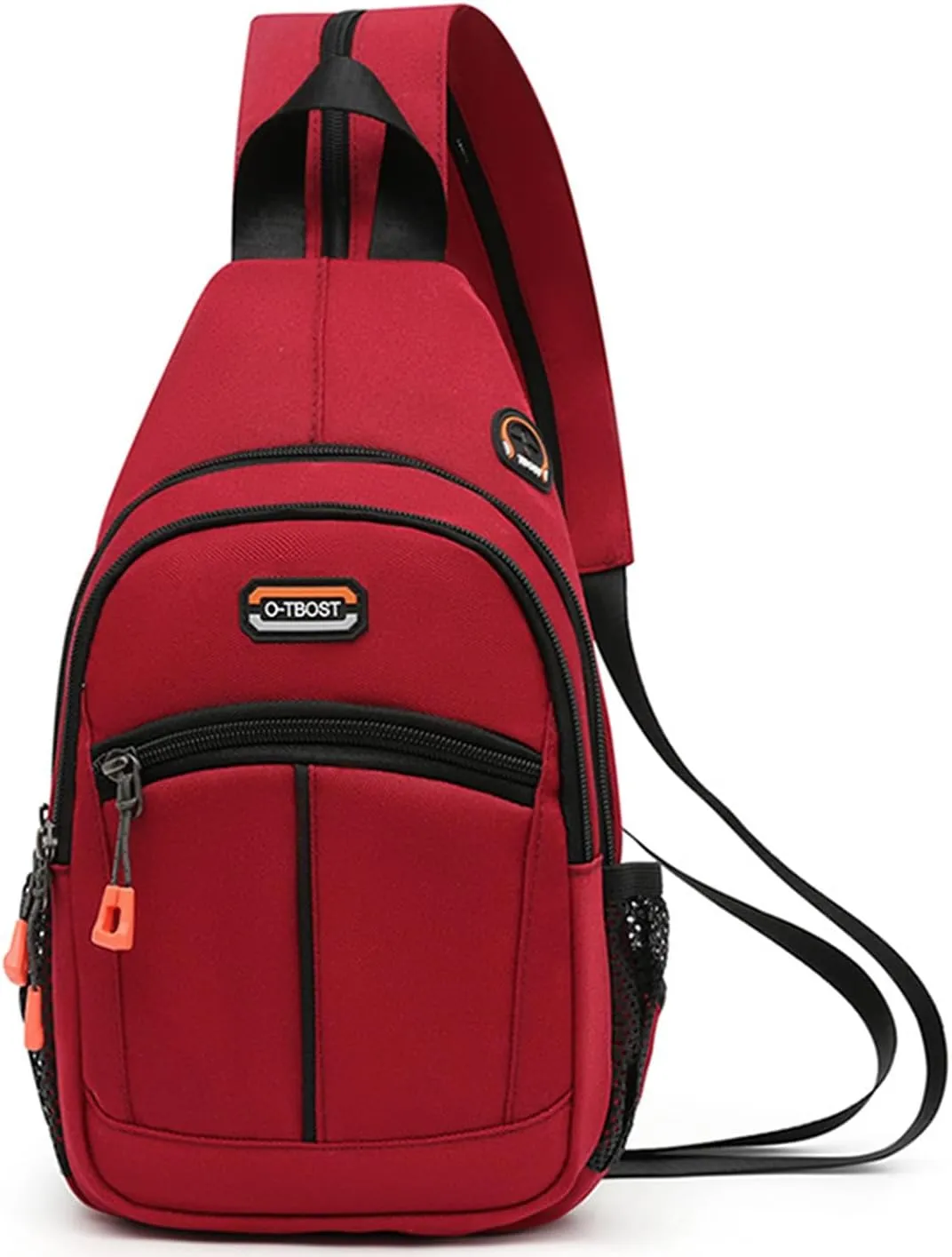 3 Ways Backpack Purse Waterproof Sling Crossbody Bag Travel Daypack for Men Women (Red)