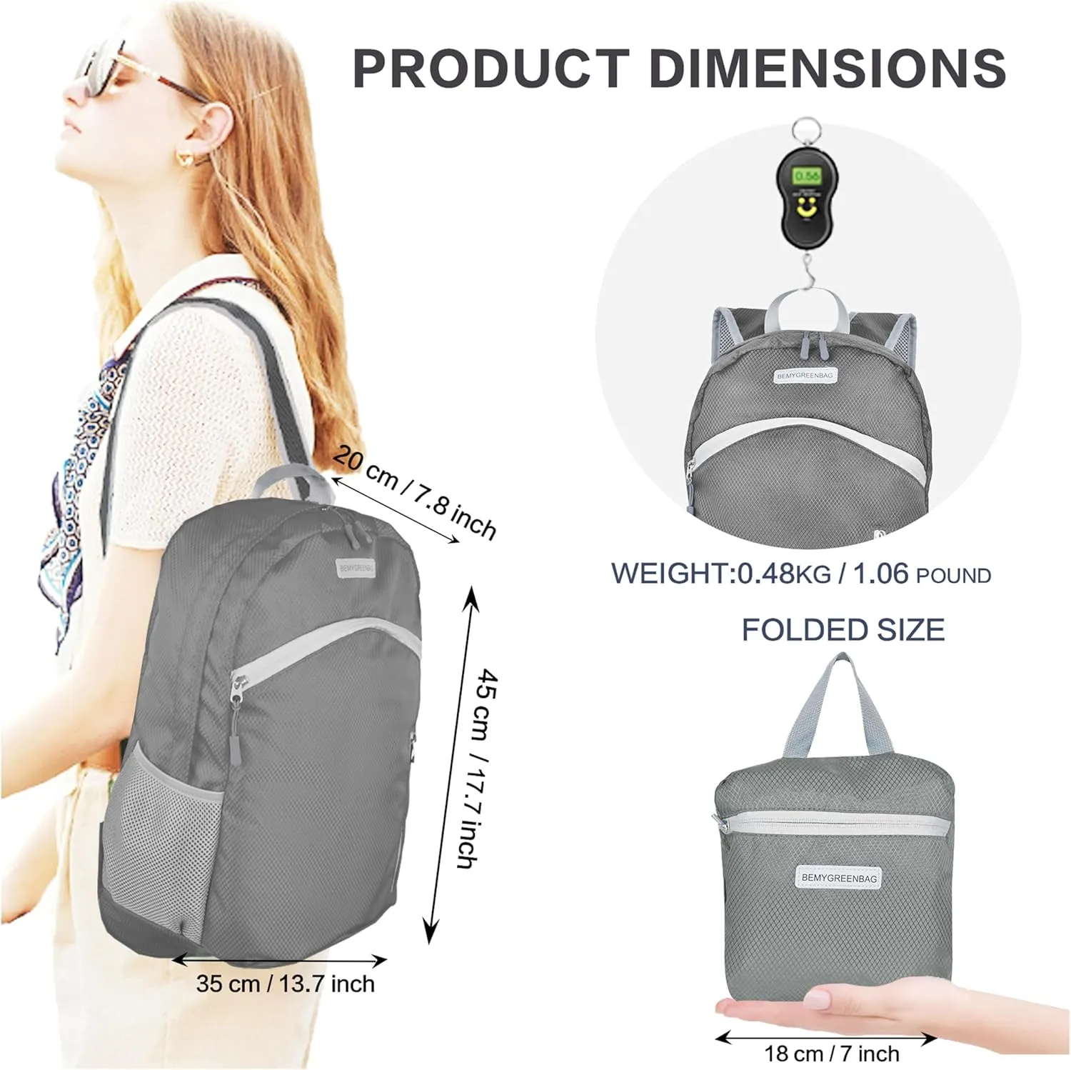 35L Foldable Waterproof Backpack For Outdoor Sports Travel Inside Wet Clothes Compartment Packable For Multiple