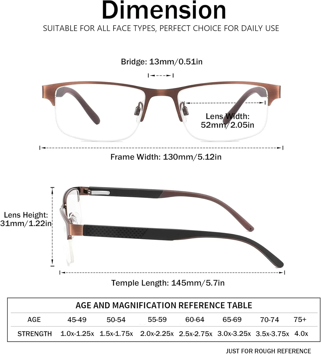 4 Pack Reading Glasses for Men, Blue Light Blocking Computer Readers, Anti UV Ray/Eye Strain/Glare, Metal Frame Eyeglasses with Pouches(200 Magnification Strength)