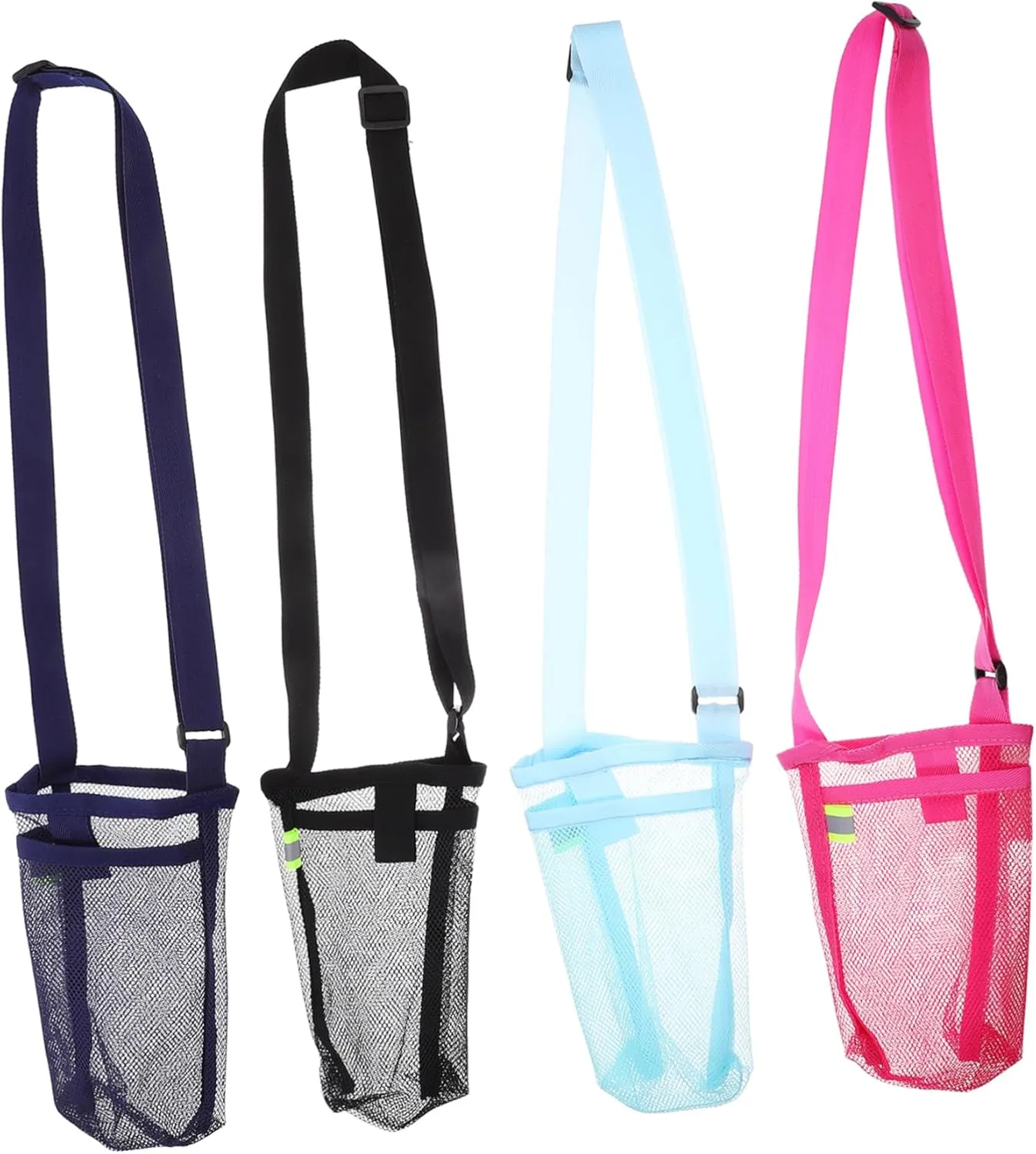 4Pcs Water Bottle Holder Sling Durable Mesh Kettle Bag for Hiking Camping to Clean Scratch Resistant