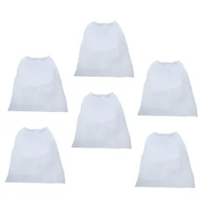 6Pcs Nail Dust Collector Bags Durable Non Woven Pouches for Nail Art Vacuum Cleaners Elastic Design for Secure Fit for Nail Salons and Home Use