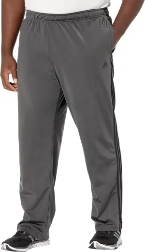 adidas Men's Essentials Warm-up Open Hem 3-stripes Tracksuit Bottoms, Black-white,