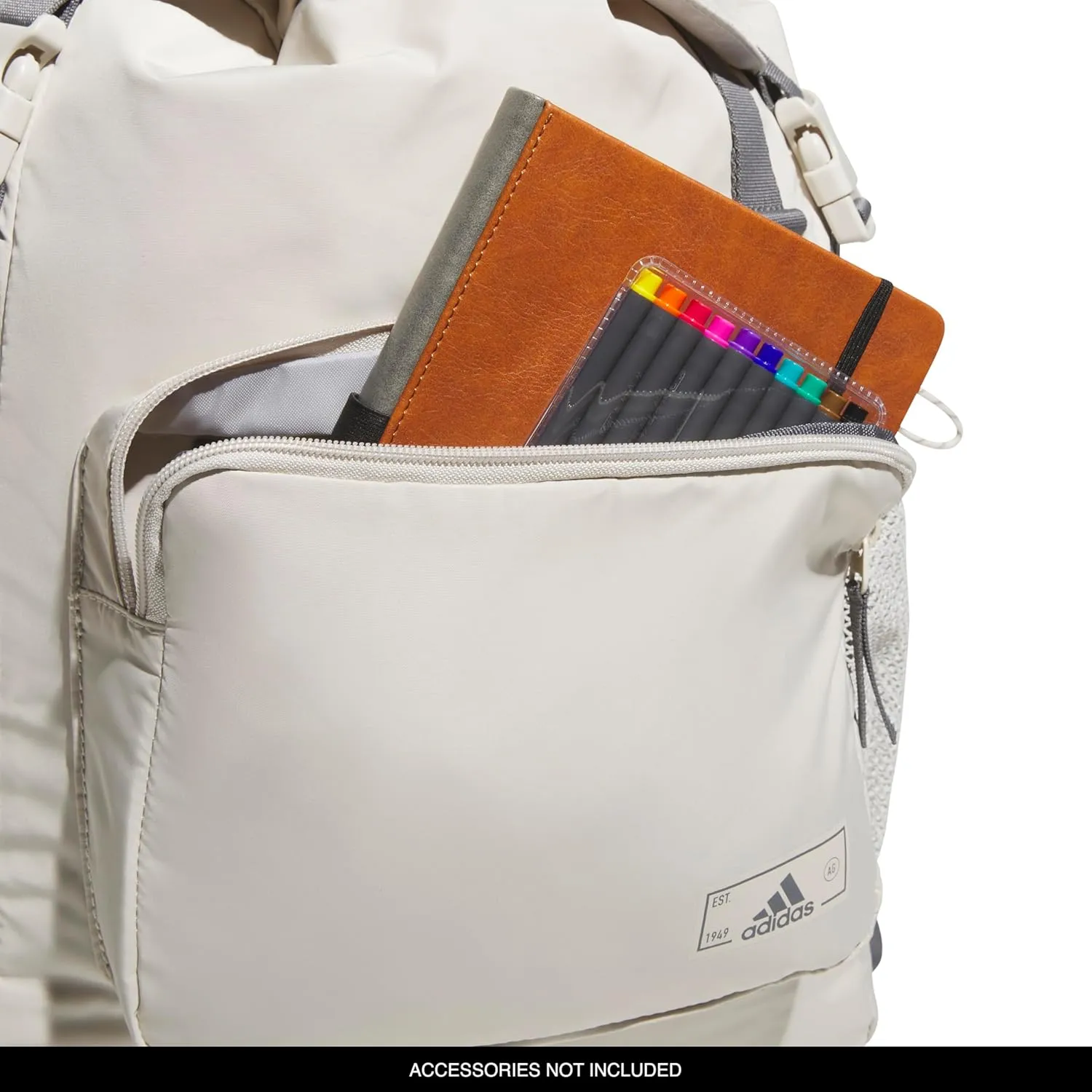 adidas Saturday Sport Fashion Compact Small Size Backpack, Alumina Beige/Grey Four, OSFA