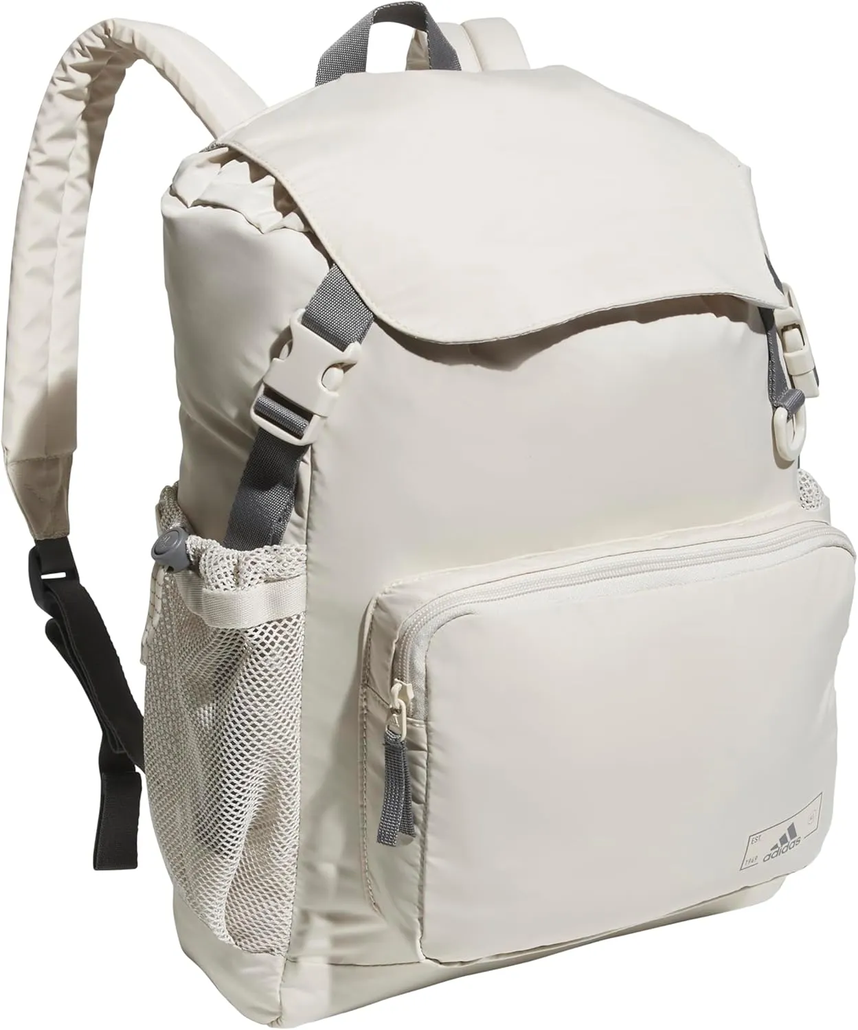 adidas Saturday Sport Fashion Compact Small Size Backpack, Alumina Beige/Grey Four, OSFA