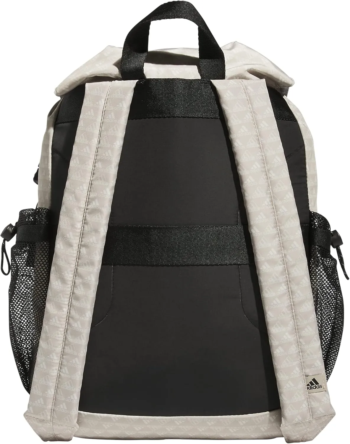 adidas Saturday Sport Fashion Compact Small Size Backpack, BOS Mini Monogram Wonder Beige/Black, OSFA