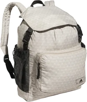 adidas Saturday Sport Fashion Compact Small Size Backpack, BOS Mini Monogram Wonder Beige/Black, OSFA