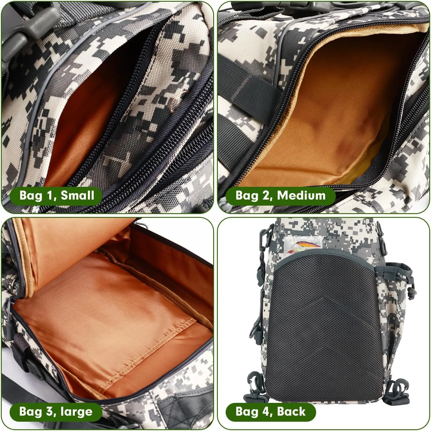 Aertiavty Fishing Backpack, Fishing Bag with Tackle Box, Compact Fishing Tackle Bag, Fishing Tackle Backpack with Rod Holder for Outdoor Sport Fishing Gifts for Men Women