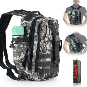 Aertiavty Fishing Backpack, Fishing Bag with Tackle Box, Compact Fishing Tackle Bag, Fishing Tackle Backpack with Rod Holder for Outdoor Sport Fishing Gifts for Men Women