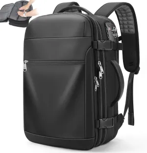 Airback Vacuum Seal Compression Travel Backpack 60L Expandable, Vacpack Spacevac Backpack Water Resistant TSA Lock Airbag without Vacuum Pump, Black