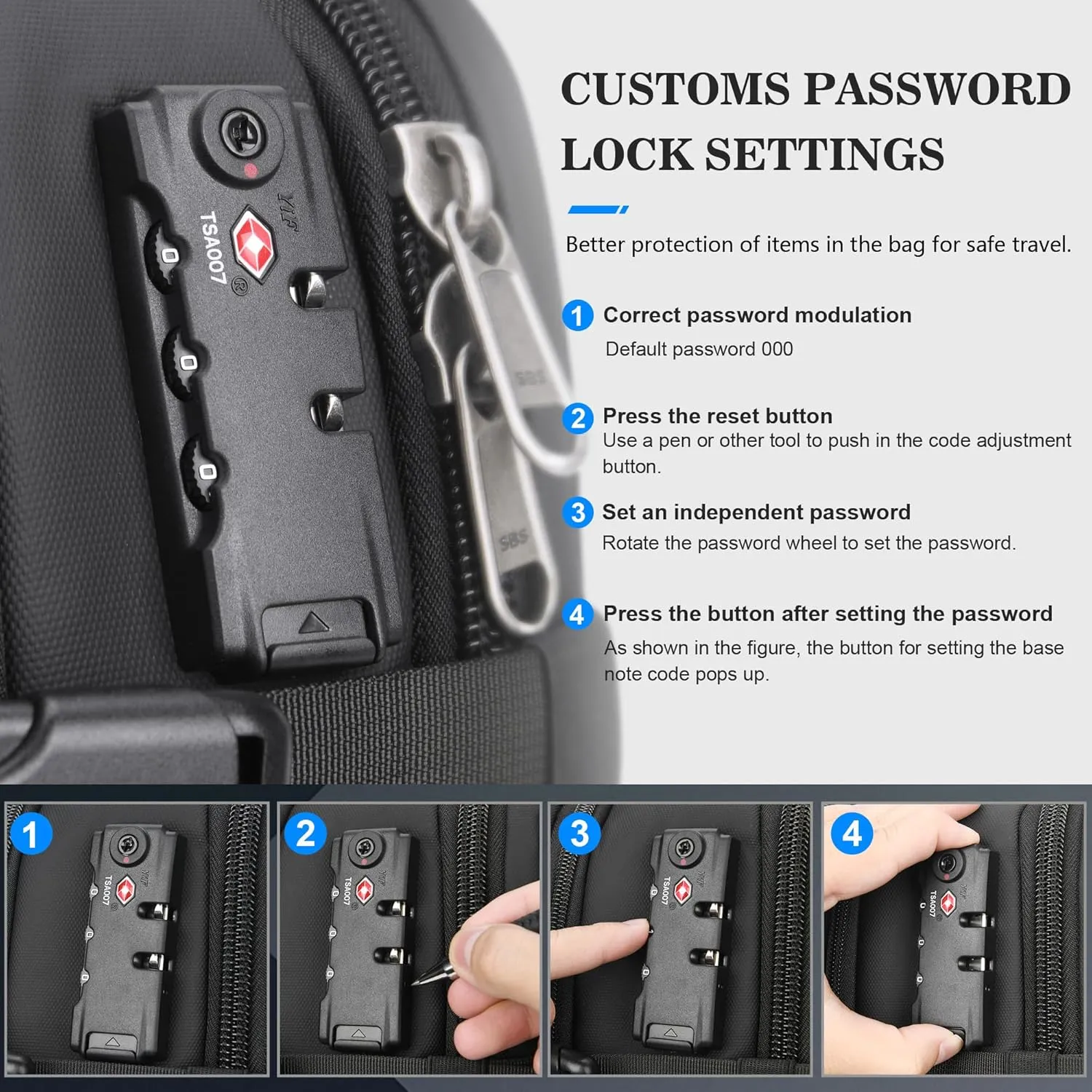 Airback Vacuum Seal Compression Travel Backpack 60L Expandable, Vacpack Spacevac Backpack Water Resistant TSA Lock Airbag without Vacuum Pump, Black
