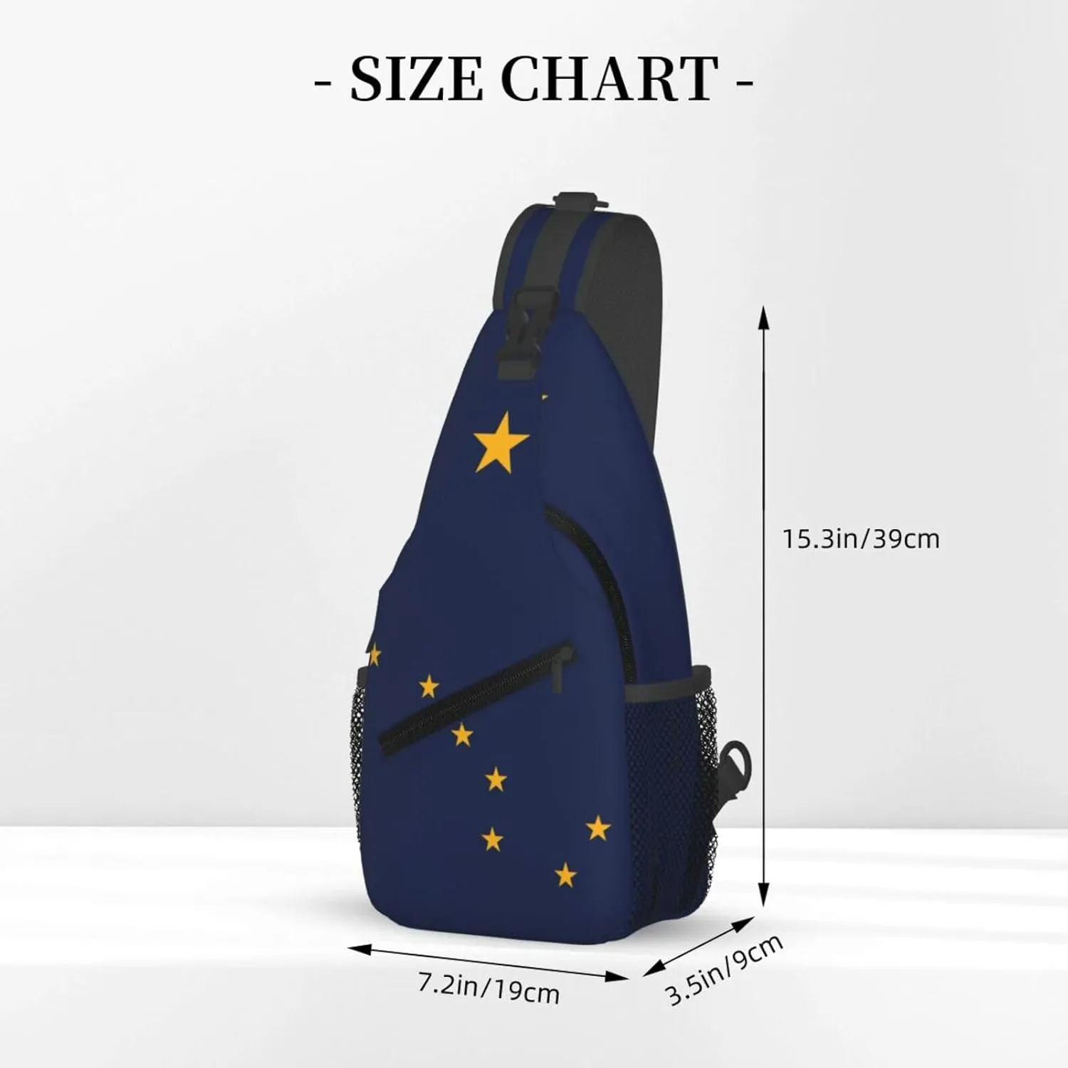 Alaska Crossbody Sling Bag For Women Men State Of Alaska Flag Chest Bag Shoulder Bag Sling Backpack Casual Travel Hiking Daypack