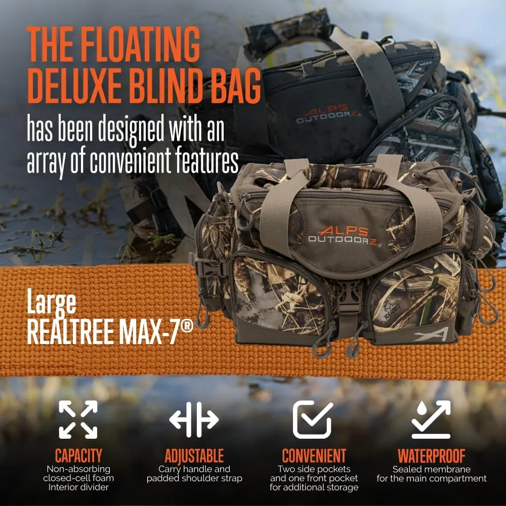 ALPS OutdoorZ Deluxe Floating Blind Bag - Waterproof Hunting Duffel Bag, with Removable Dividers, Thermos Sleeve & Padded Shoulder Strap