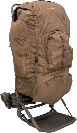 ALPS OutdoorZ Dual-Function Hunting Backpack with Freighter Frame for Hauling Gear/Adjustable Torso, Rifle Holder for Big Game Hunting/Coyote Brown, One Size