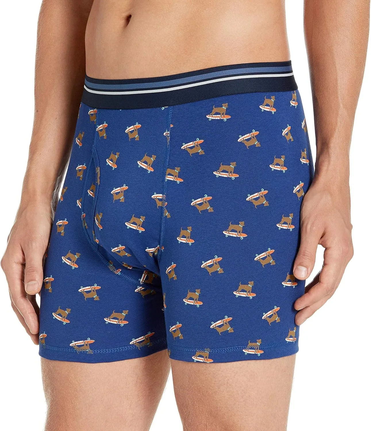 Amazon Essentials Men's Underwear Boxer Briefs, Comfortable Cotton, Tag-Free, Pack of 5