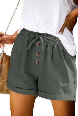 ANFTFH Womens Casual Shorts Summer Drawstring Elastic Waist Comfy Shorts with Pockets