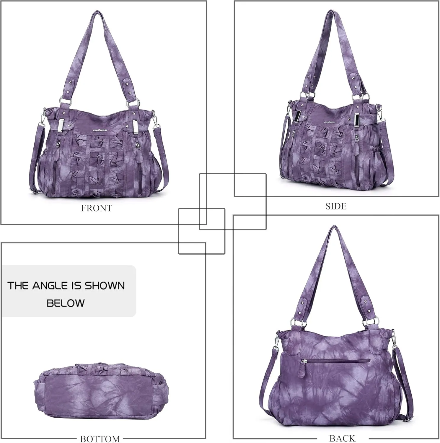 Angel Barcelo Hobo Purses and handbags for Women Satchel Handbag Women Fashion Purses Large Shoulder Handbags