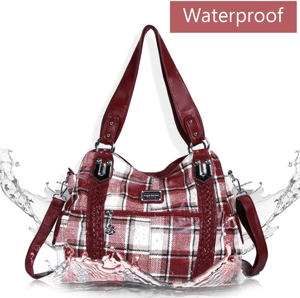 Angel Barcelo Roomy Fashion Hobo Womens Handbags Ladies Purse Satchel Shoulder Bags Tote Washed Leather Bag