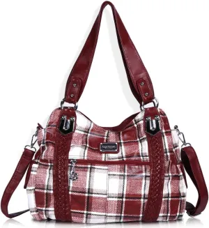 Angel Barcelo Roomy Fashion Hobo Womens Handbags Ladies Purse Satchel Shoulder Bags Tote Washed Leather Bag