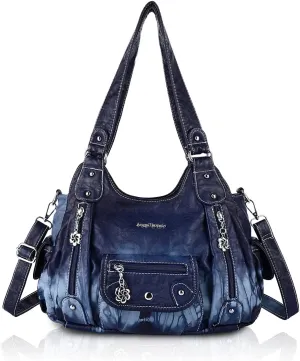 Angel Barcelo Womens Purses and Handbags PU Leather Shoulder Bag Fashion Hobo Bags for Girls