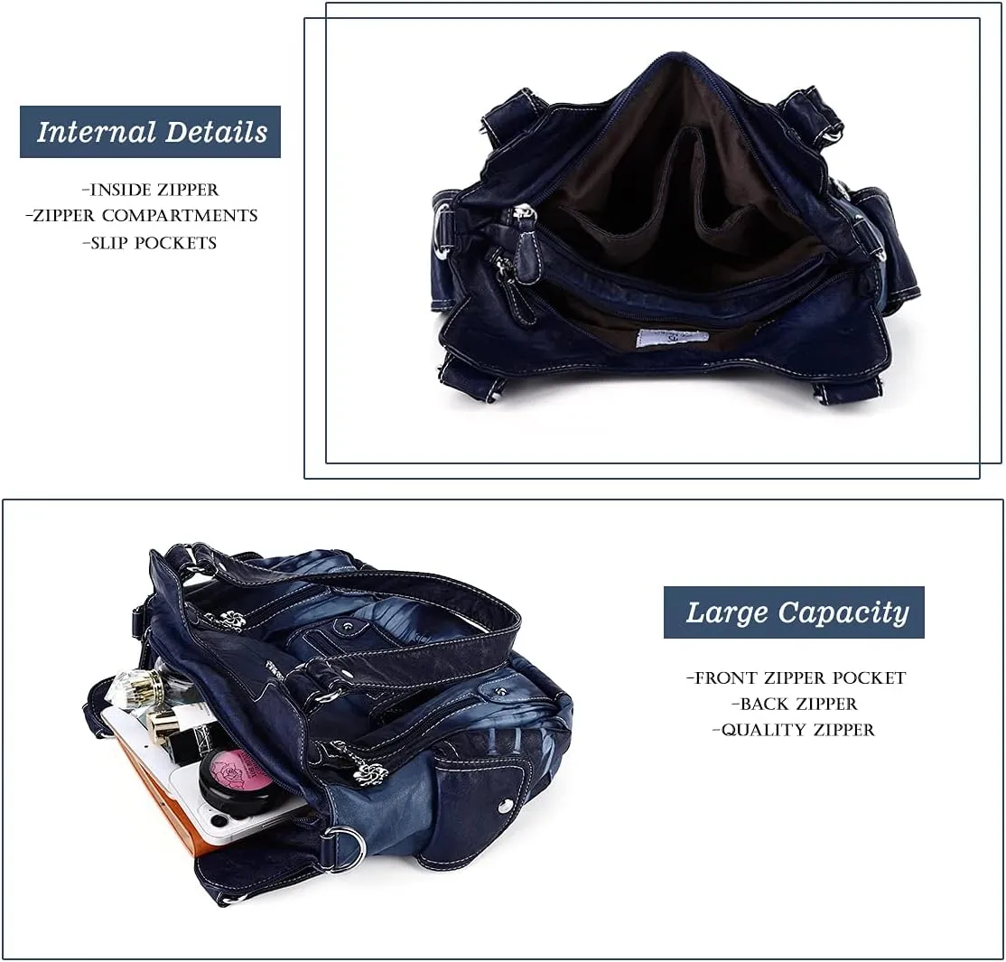 Angel Barcelo Womens Purses and Handbags PU Leather Shoulder Bag Fashion Hobo Bags for Girls