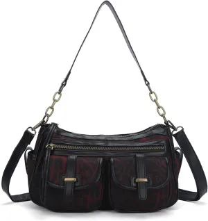 Angel Kiss Hobo Purses for Women Crossbody Shoulder Bag Ladies Multi Pocket Handbags with Adjustable Shoulder Strap