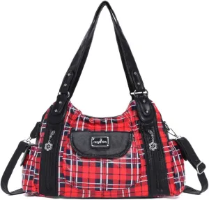 Angel Kiss Purses for Women, Large Shoulder Bag Hobo Tote Purse Mutipocket Faux Leather Satchel Hobo Purse