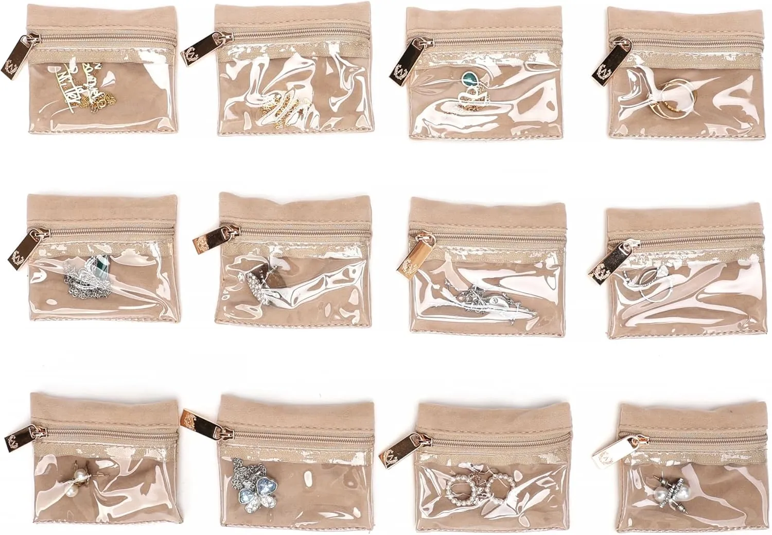 Angelina's Palace Jewelry Organizer Case Bridesmaid Gifts Travel Bag Vegan Leather Box for Necklace Earring Bracelet Ring(dark chambray)