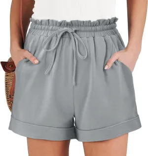 Angerella Women Casual Shorts Drawstring Comfy Elastic Waist Shorts Summer Pull On Short Pants with Pockets