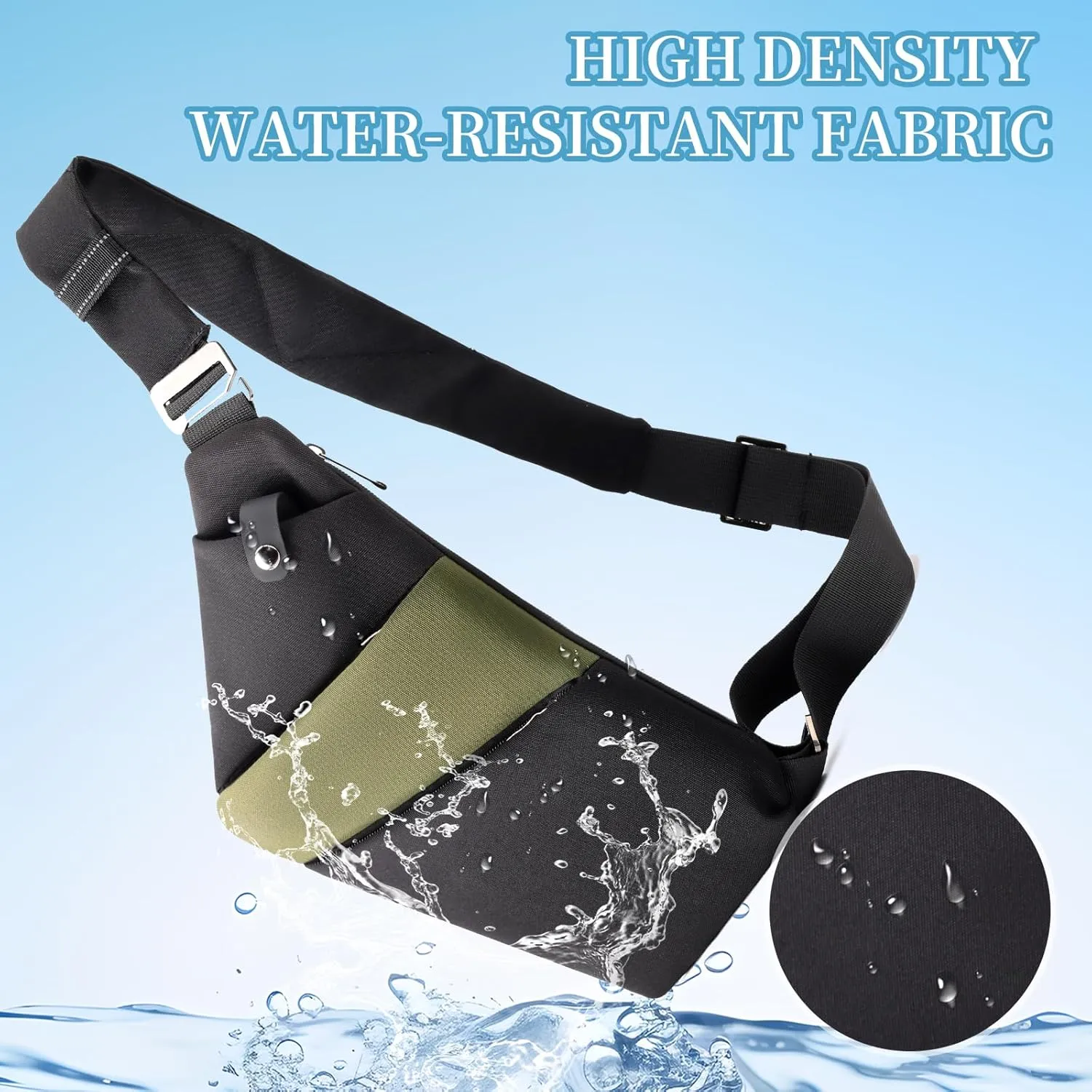 Anti Theft Bag Crossbody Purse-Anti Theft Travel Bag for Women & Men Slim Sling Bag CrossBody with Adjustable Strap