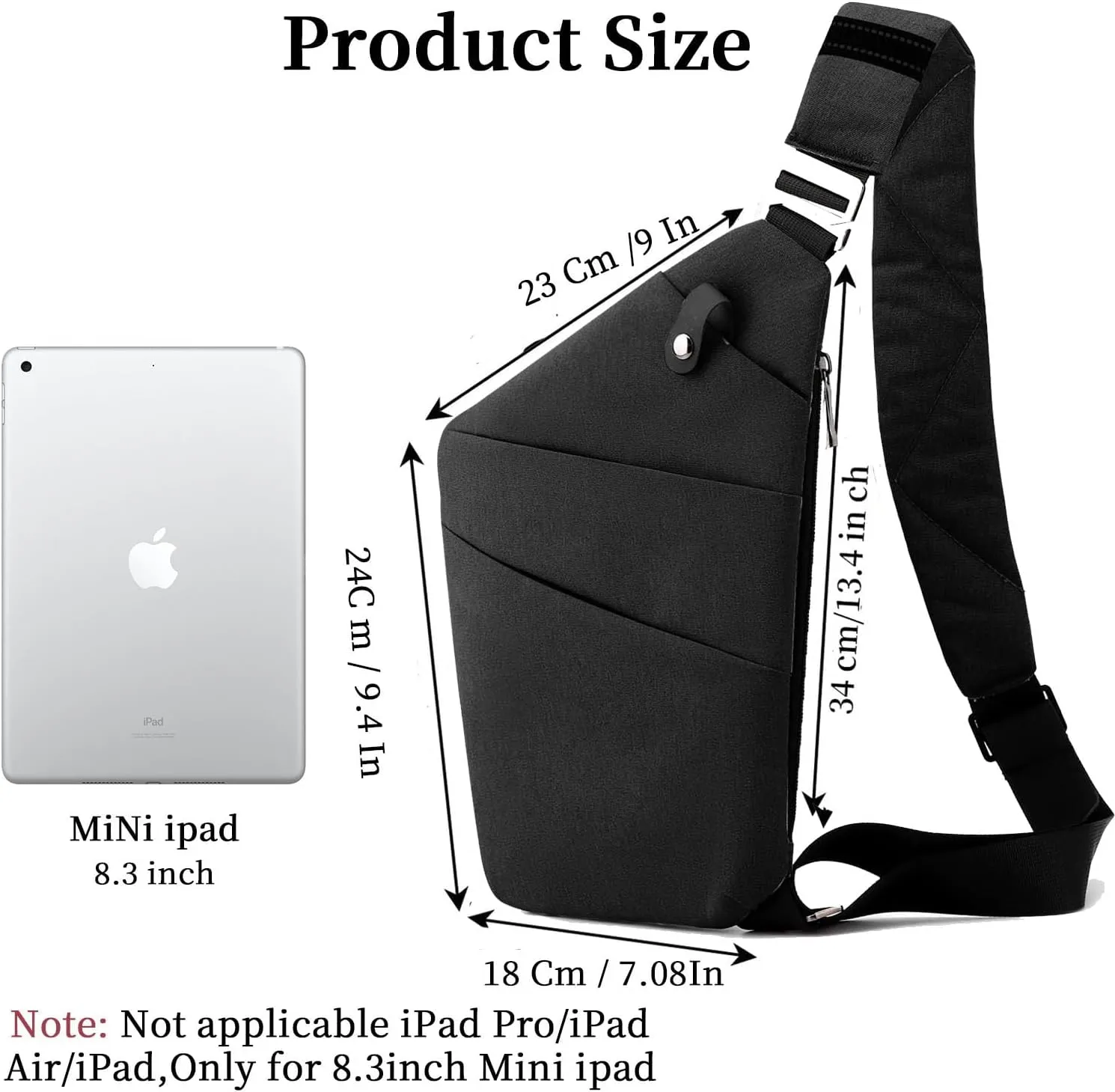 Anti Theft Bag Crossbody Purse-Anti Theft Travel Bag for Women & Men Slim Sling Bag CrossBody with Adjustable Strap