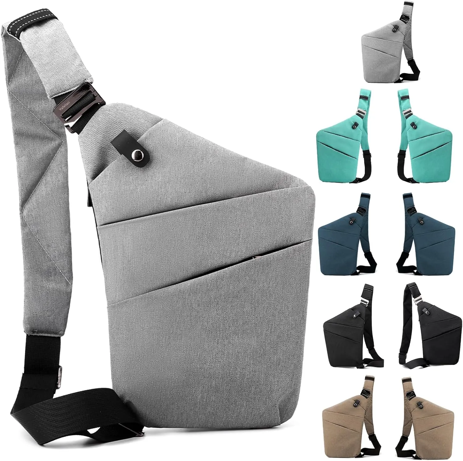 Anti Theft Bag Crossbody Purse-Anti Theft Travel Bag for Women & Men Slim Sling Bag CrossBody with Adjustable Strap