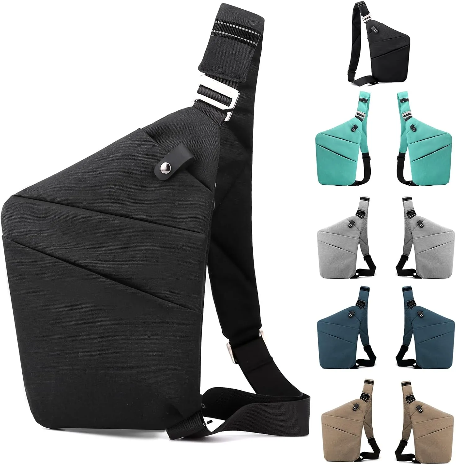 Anti Theft Bag Crossbody Purse-Anti Theft Travel Bag for Women & Men Slim Sling Bag CrossBody with Adjustable Strap
