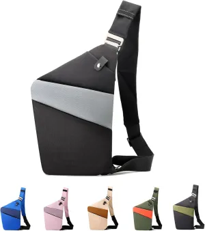 Anti Theft Bag Crossbody Purse-Anti Theft Travel Bag for Women & Men Slim Sling Bag CrossBody with Adjustable Strap