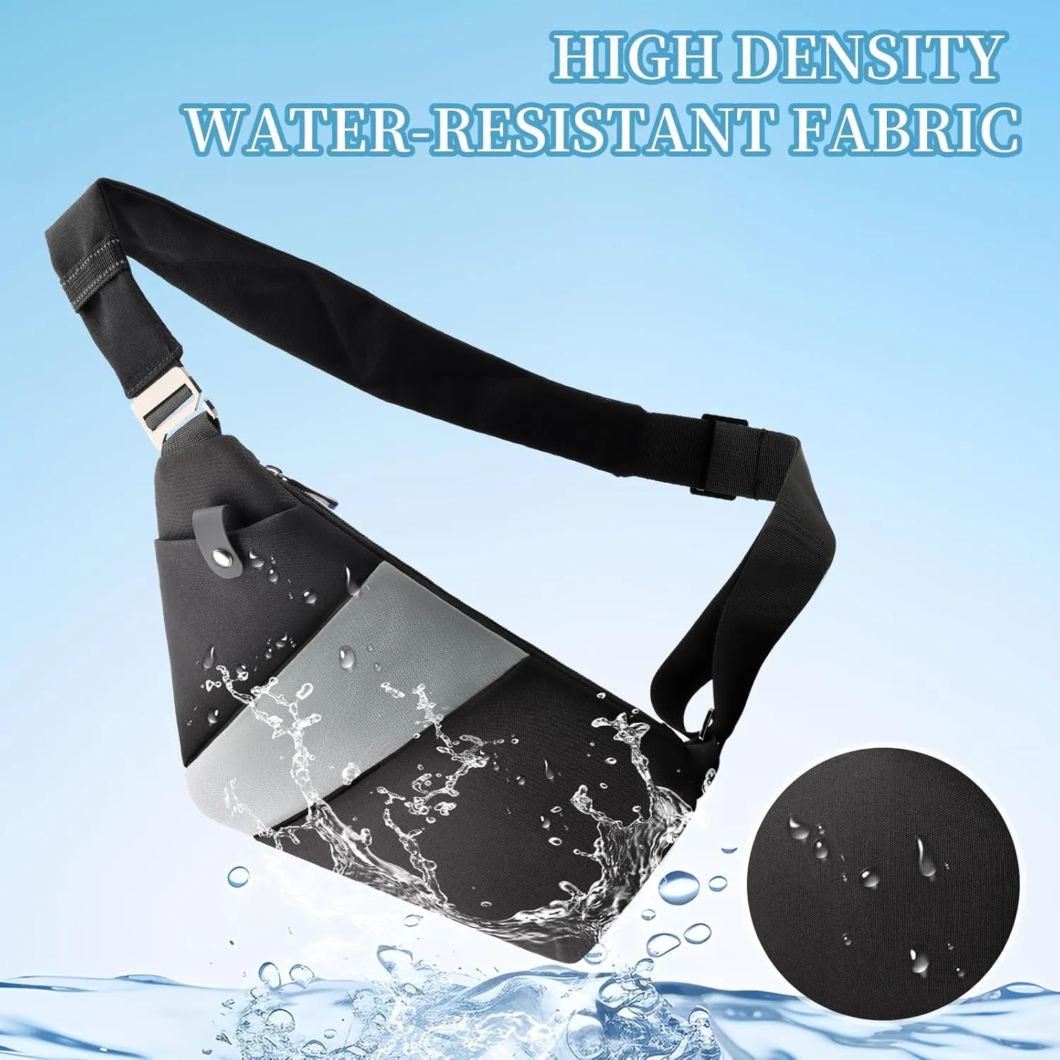 Anti Theft Bag Crossbody Purse-Anti Theft Travel Bag for Women & Men Slim Sling Bag CrossBody with Adjustable Strap