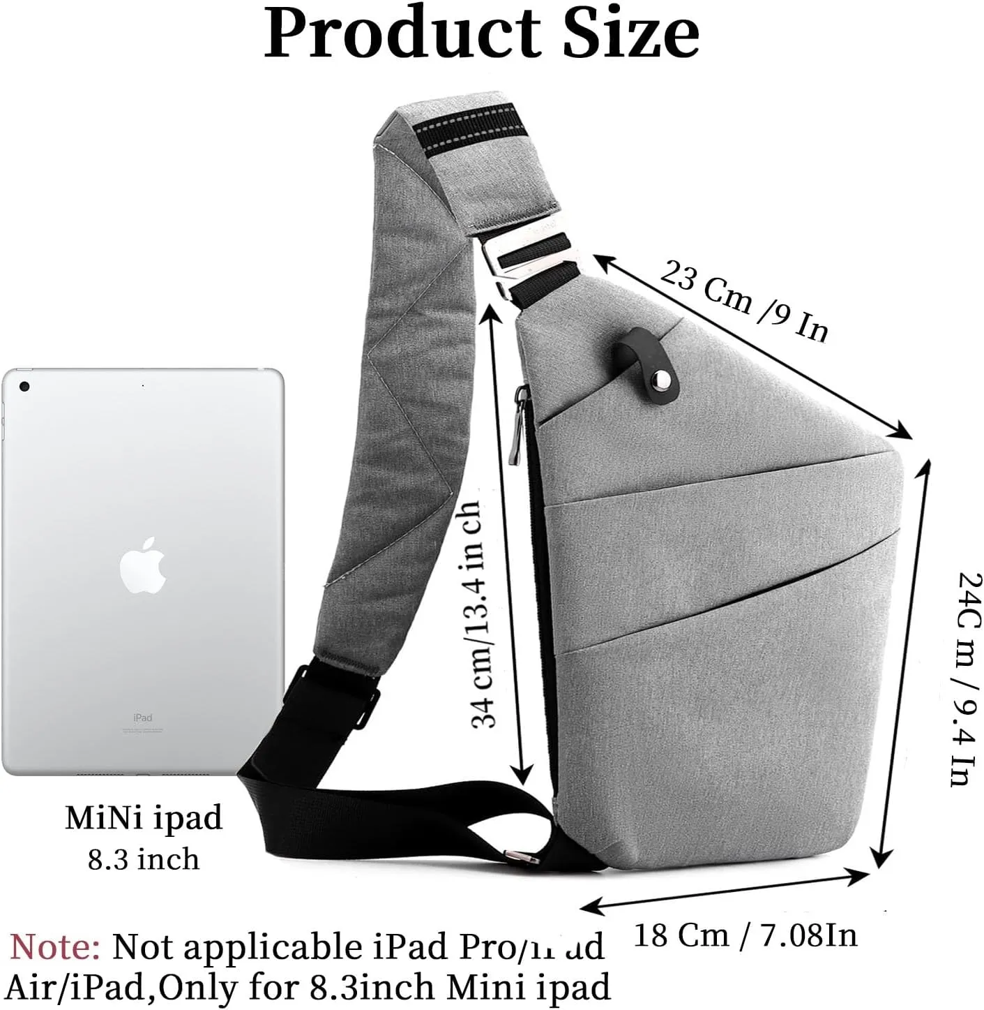 Anti Theft Bag Crossbody Purse-Anti Theft Travel Bag for Women & Men Slim Sling Bag CrossBody with Adjustable Strap