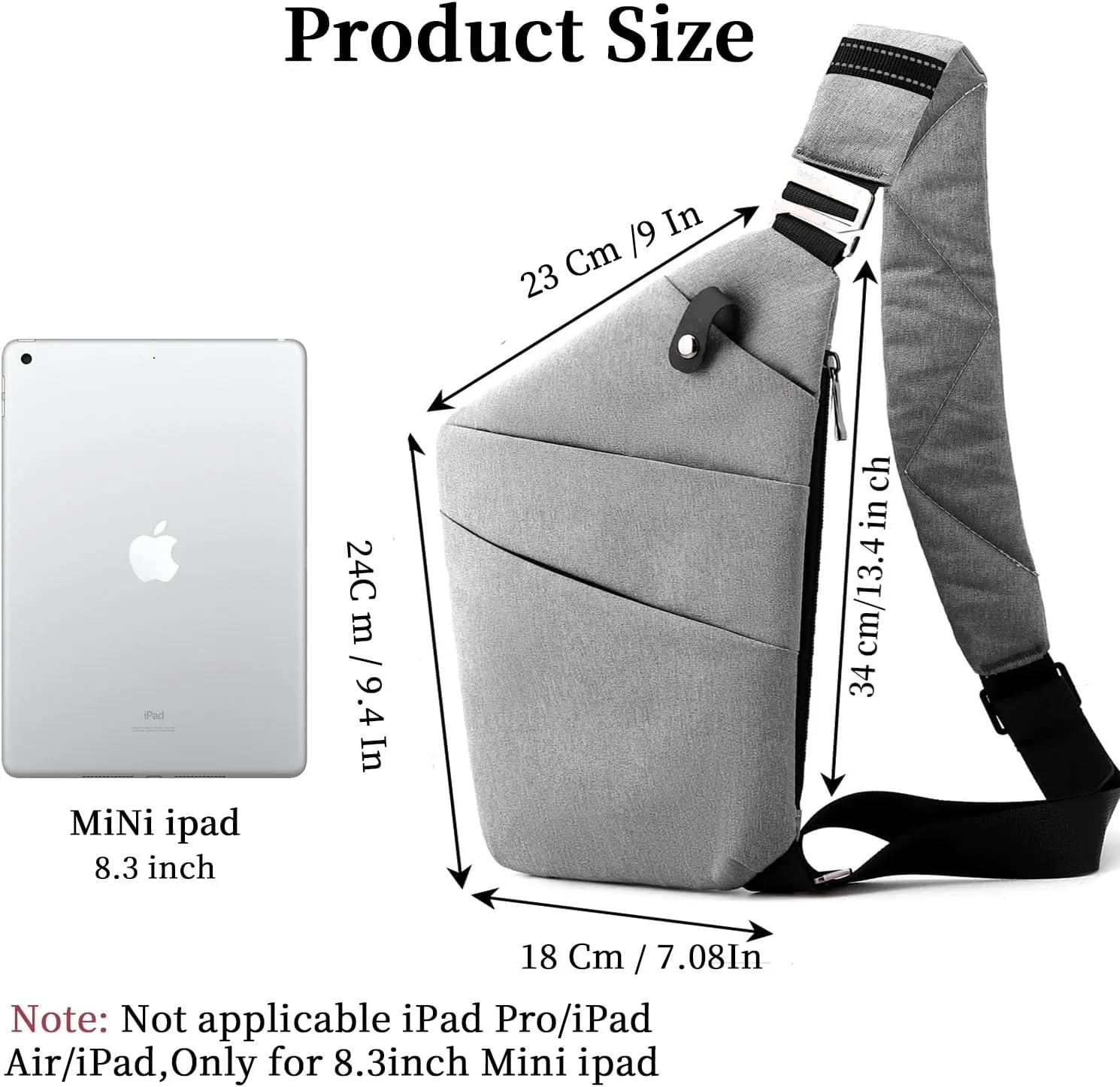 Anti Theft Bag Crossbody Purse-Anti Theft Travel Bag for Women & Men Slim Sling Bag CrossBody with Adjustable Strap