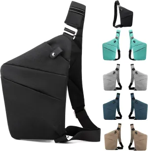 Anti Theft Bag Crossbody Purse-Anti Theft Travel Bag for Women & Men Slim Sling Bag CrossBody with Adjustable Strap