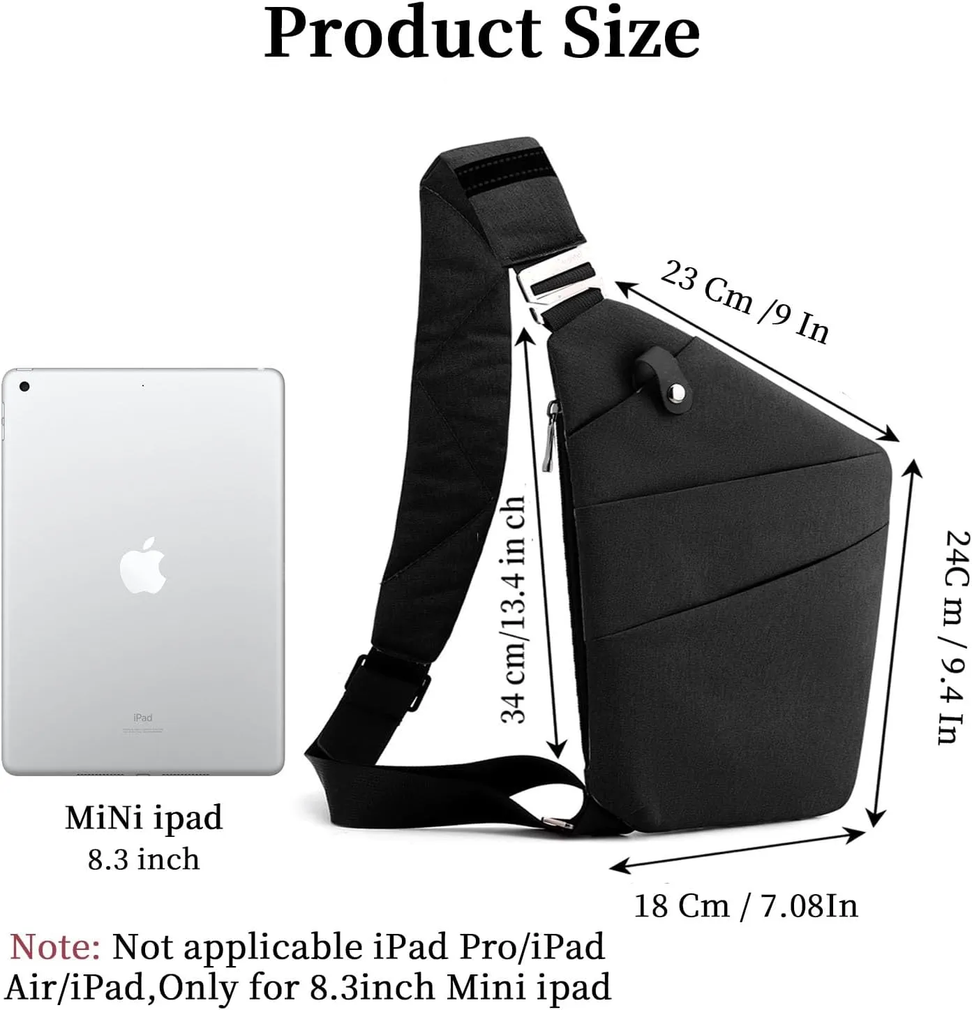 Anti Theft Bag Crossbody Purse-Anti Theft Travel Bag for Women & Men Slim Sling Bag CrossBody with Adjustable Strap